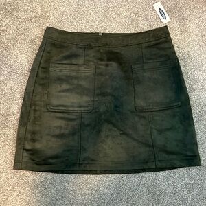Old Navy Green Suede Mini Skirt